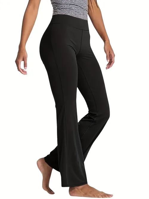 Black Yoga Pants Flair - Temu