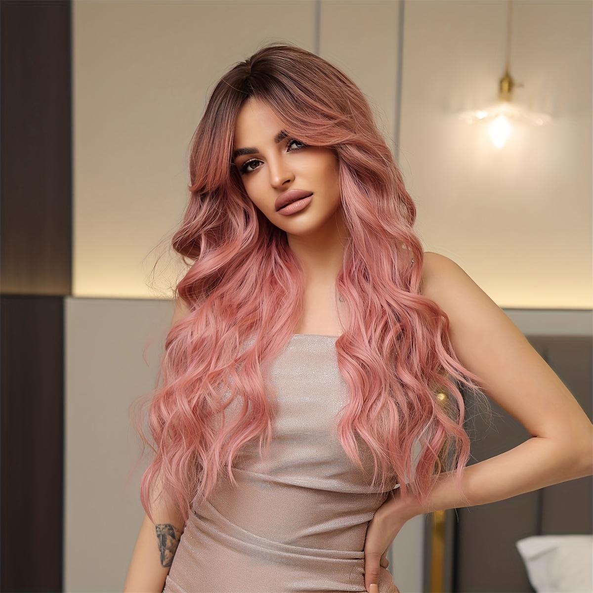 Fashion Butterfly Haircut Gradient Curly Wavy Hair Wigs Temu