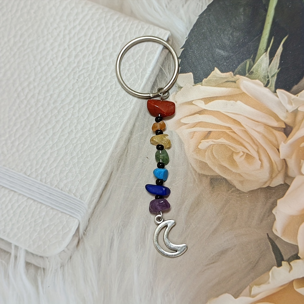 Full Moon Keychain, Full Moon Key Ring, Moon Phases Gift, Wiccan