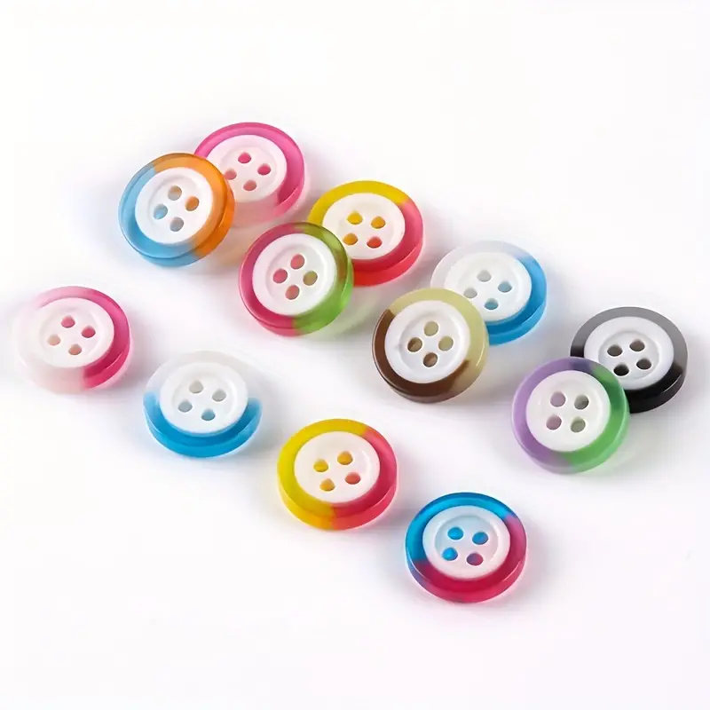 Round 2 Hole Resin Buttons Small Buttons Sewing - Temu