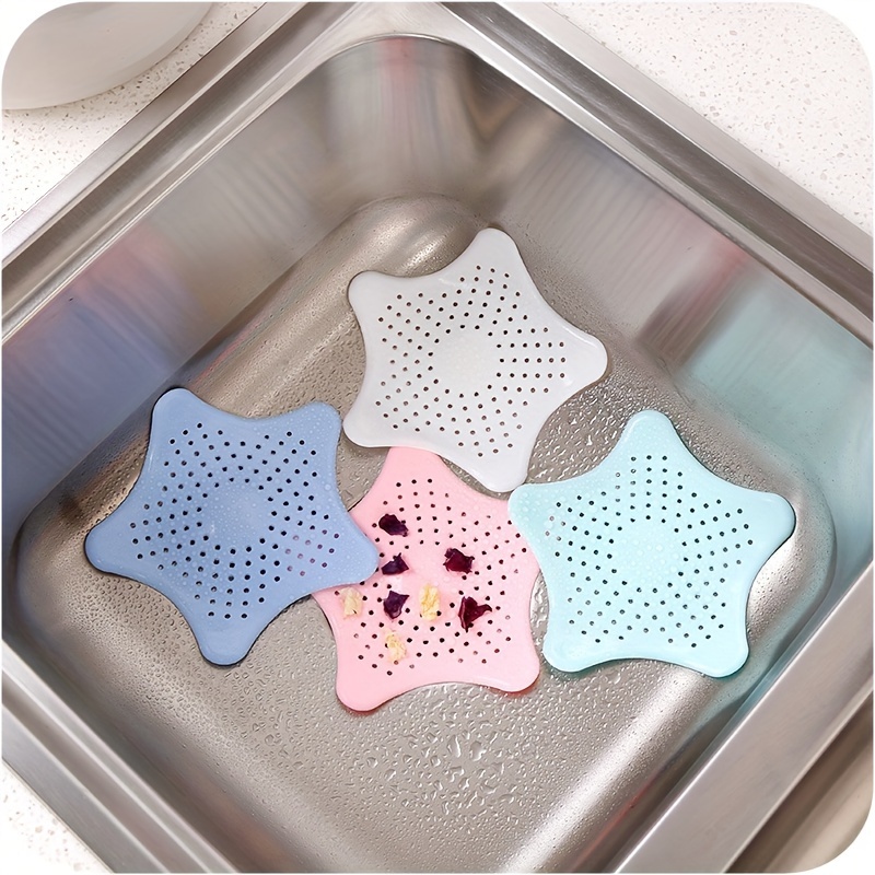 Pentagram Silicone Floor Drain Bathroom Drain Hair Catcher Bath