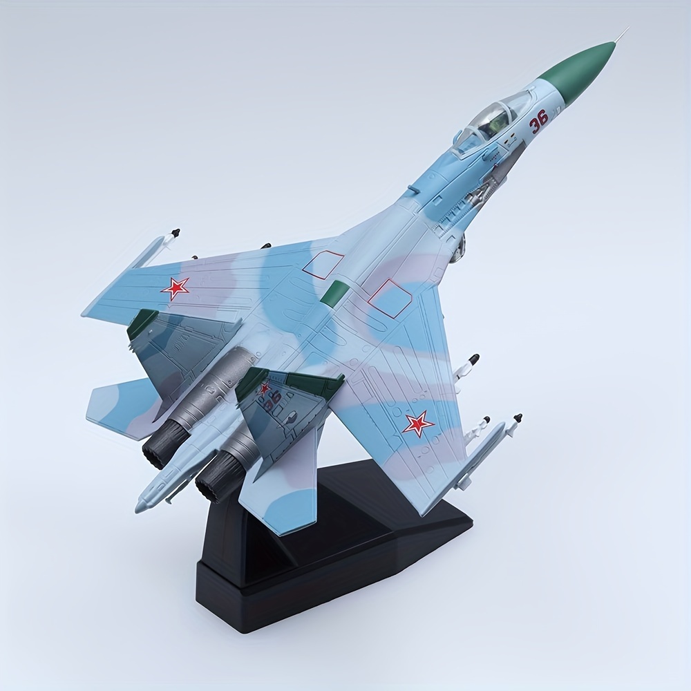 1/100 Su 27 Fighter Plane Model Alloy Die casting Military - Temu