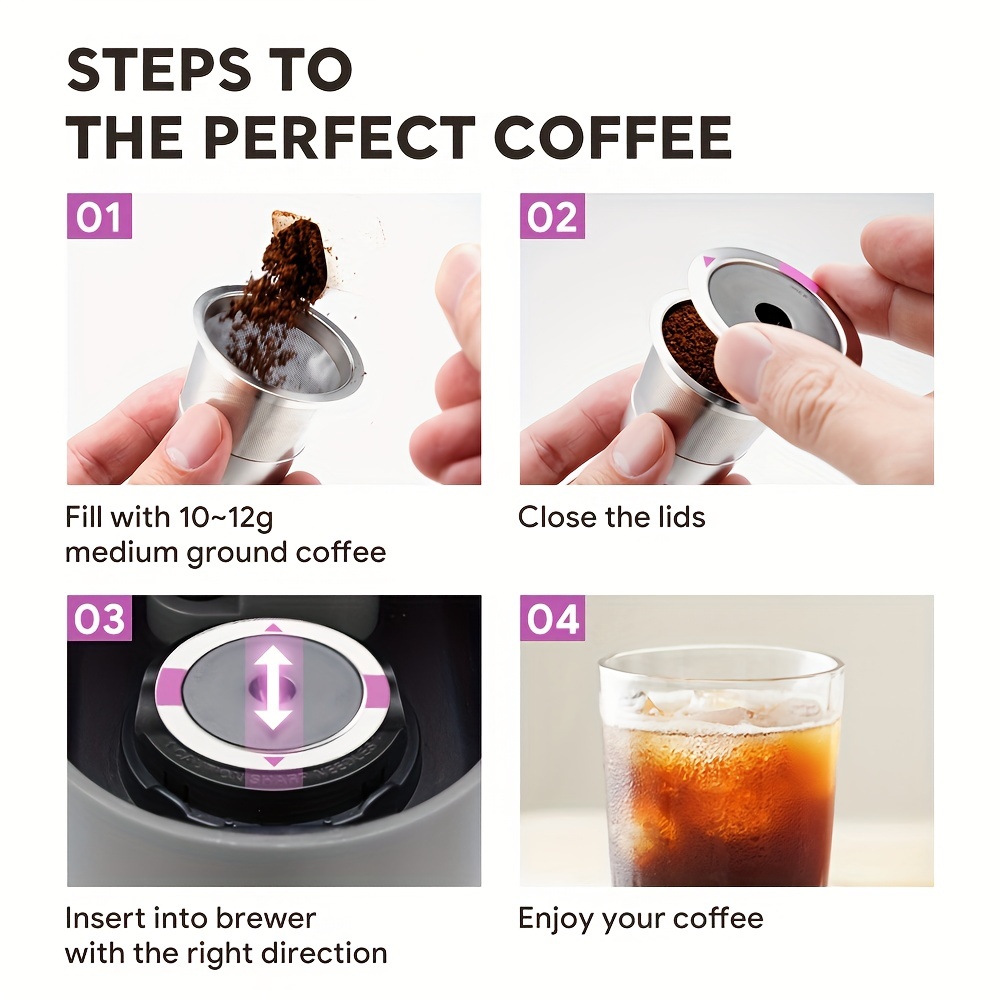 Reusable K Cups Coffee Filters 3 hole Refillable Coffee - Temu