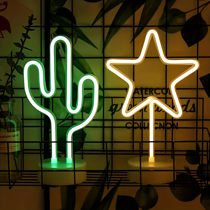 Cactus neon deals wall light