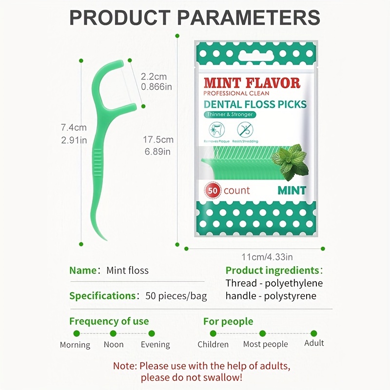 Ultra Flavor Dental Floss - Adult Dental Stick - Cleaning Interdental Brush - Disposable High-end Dental Floss Stick - Interdental Cleaning Supplies