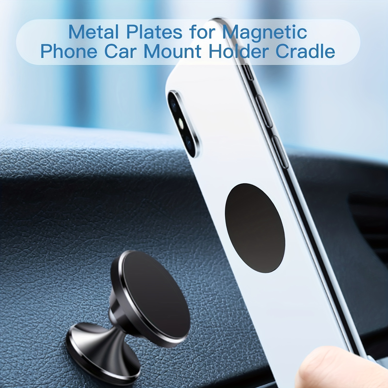 Replacement Metal Rectangular Plate Magnet Sticker For Mobile Phone Holder  Mount