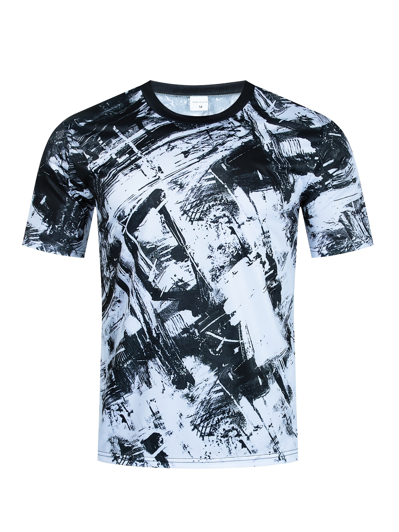 Nike Graphic T Shirt Mens Casual Clothing Black/Grey/White