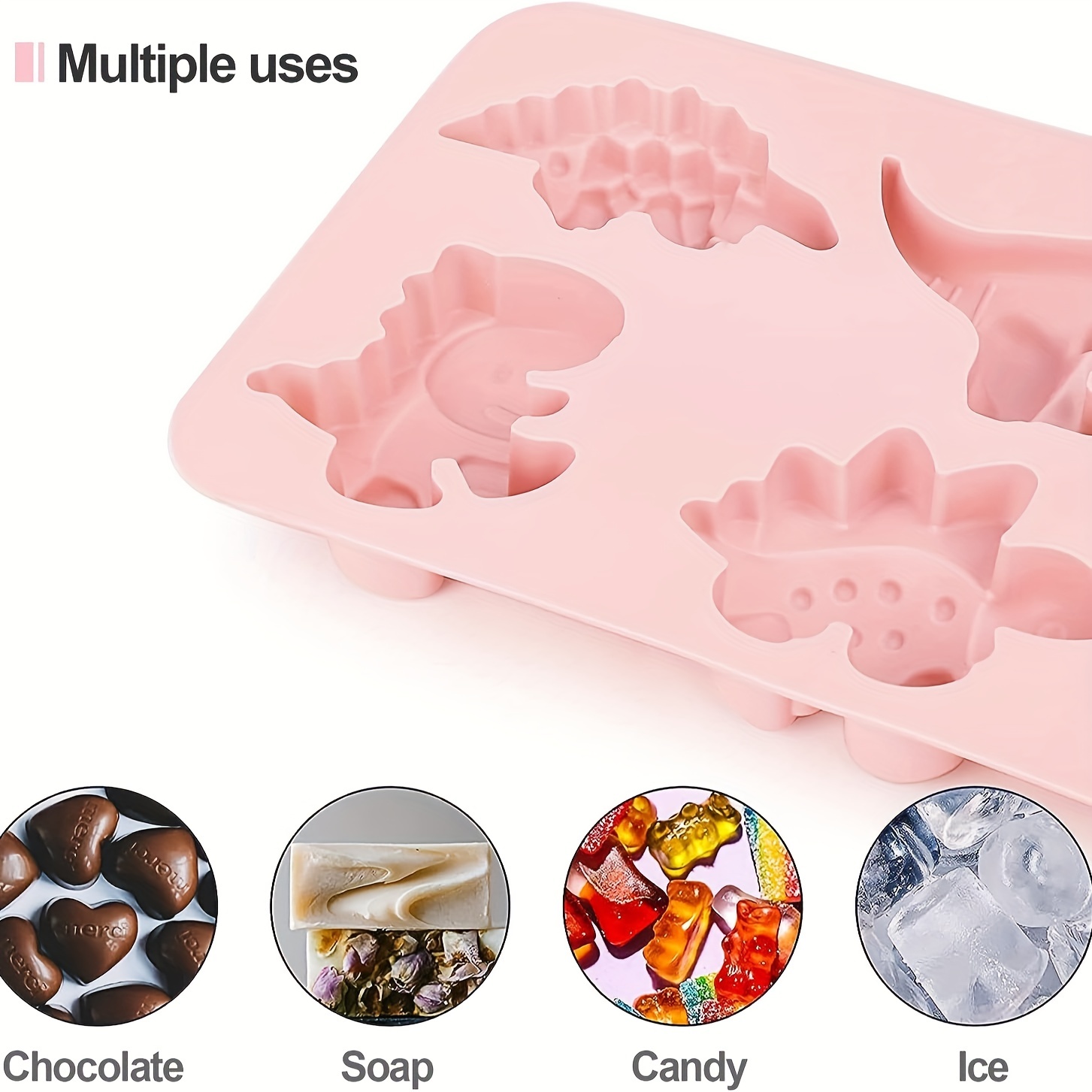 Random Color Silicone Small Dinosaur Candy Mold Handmade For - Temu