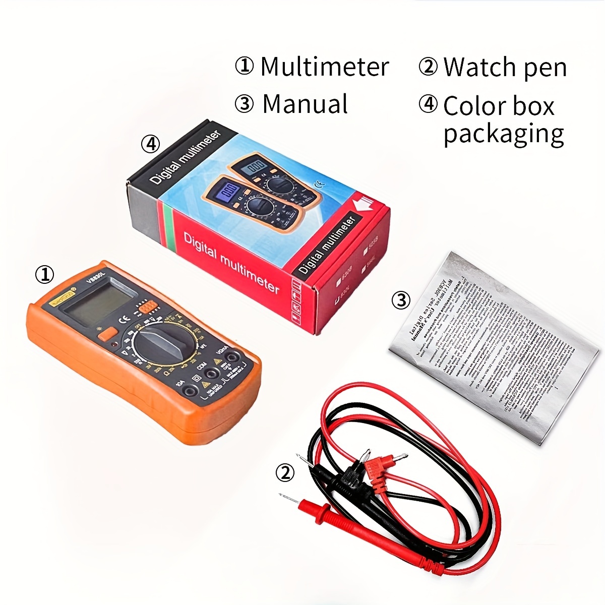 Multimètre Automatique Numérique, Ampèremètre, Testeur Electrique  Professionnel.. 