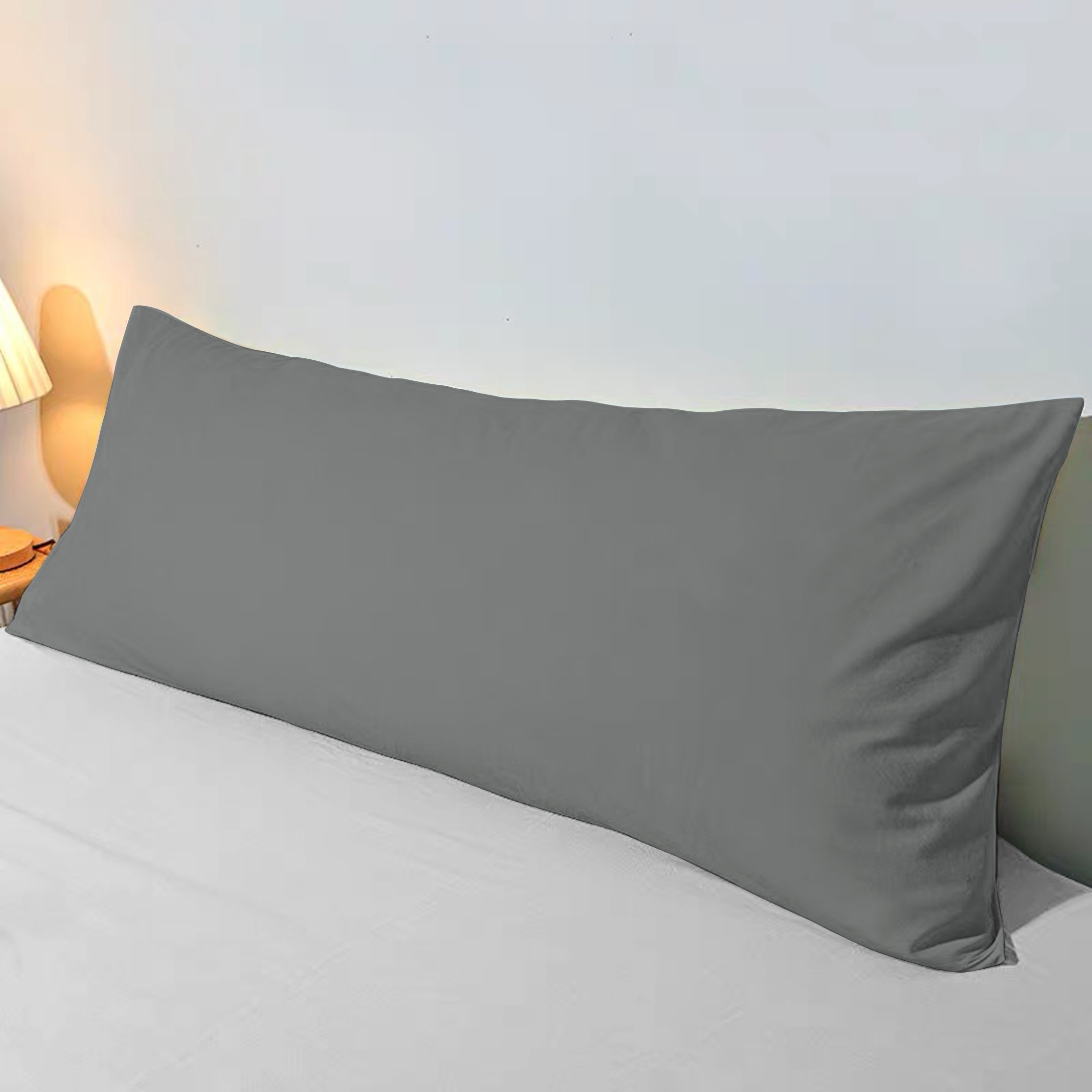 1pc plain brushed long pillowcase without pillow core soft breathable     envelope pillow protector for bedroom sofa home decor details 5