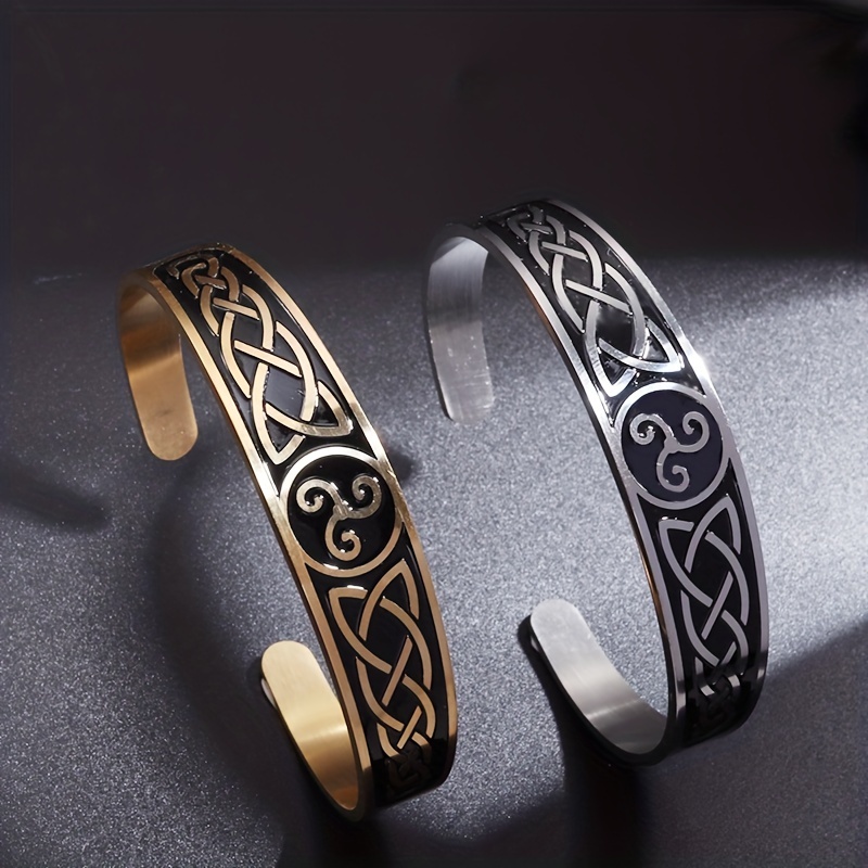 Stainless Steel Bracelet With Virgin Mary Embossed Pattern, Lucky Jewelry  For Men Women - Temu