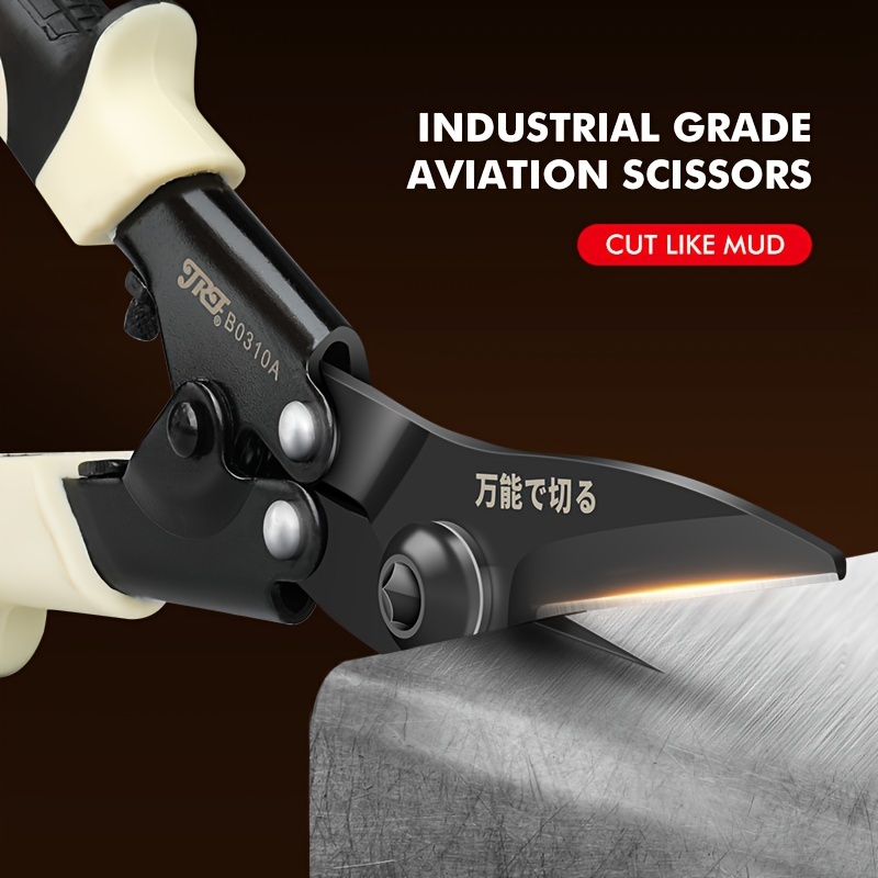 10in Metal Sheet Scissors, Heavy Duty Industrial Steel Cutter