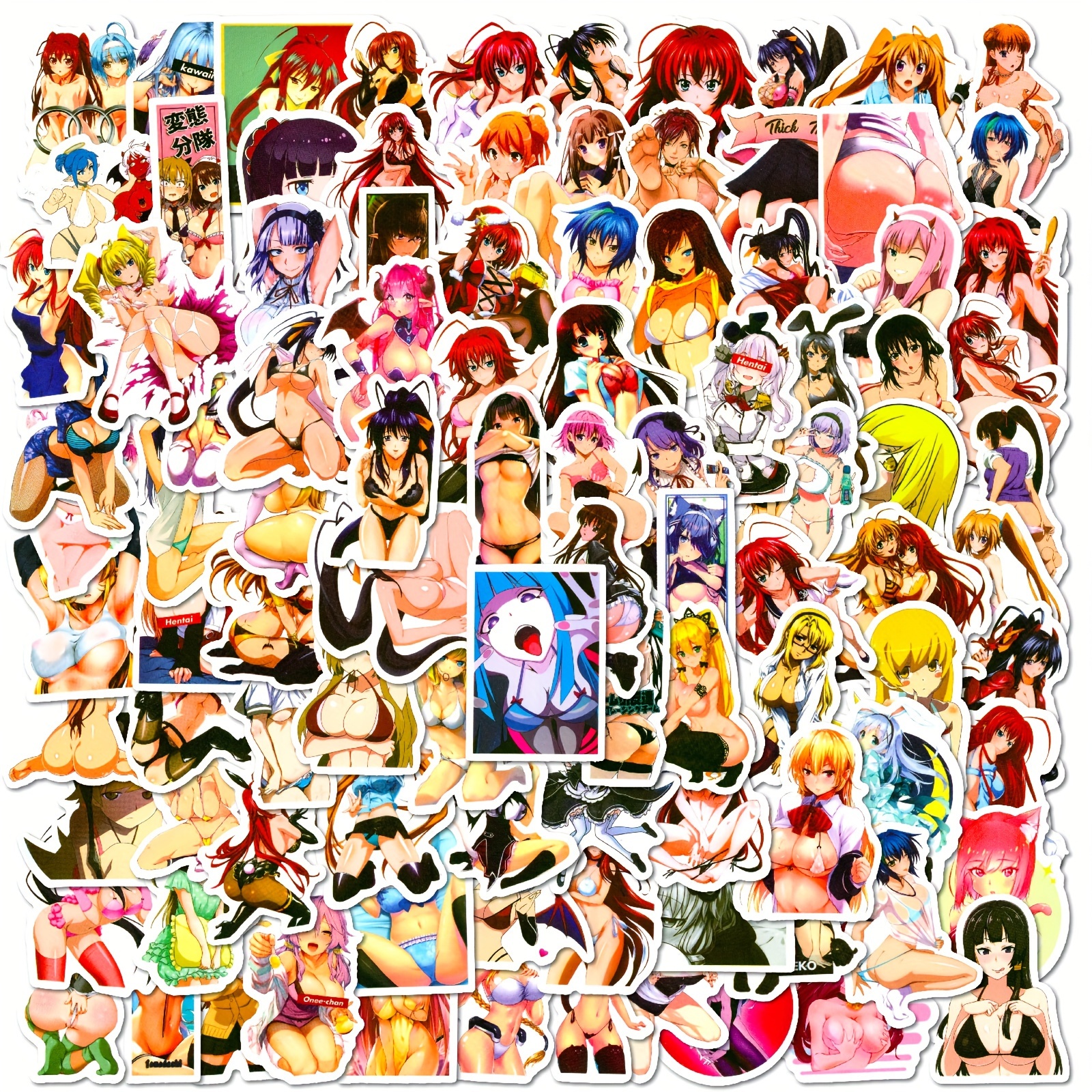 50 Pcs Anime Sexy Bunny Girl Adult Stickers, Waterproof Cute Girl