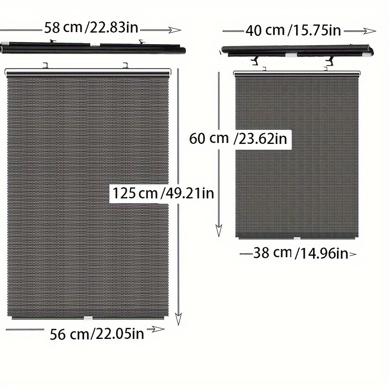 1pc Persianas Enrollables Protección Solar Cortinas Balcón - Temu