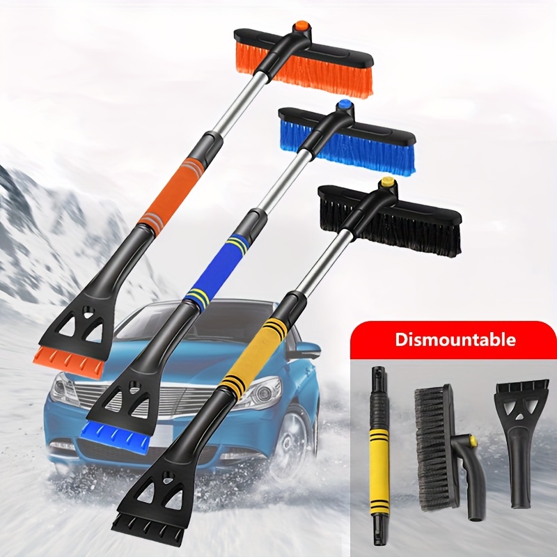 35 Car Snow Brush Extendable Foam with Squeegee Ice Scraper & Shovel 360°