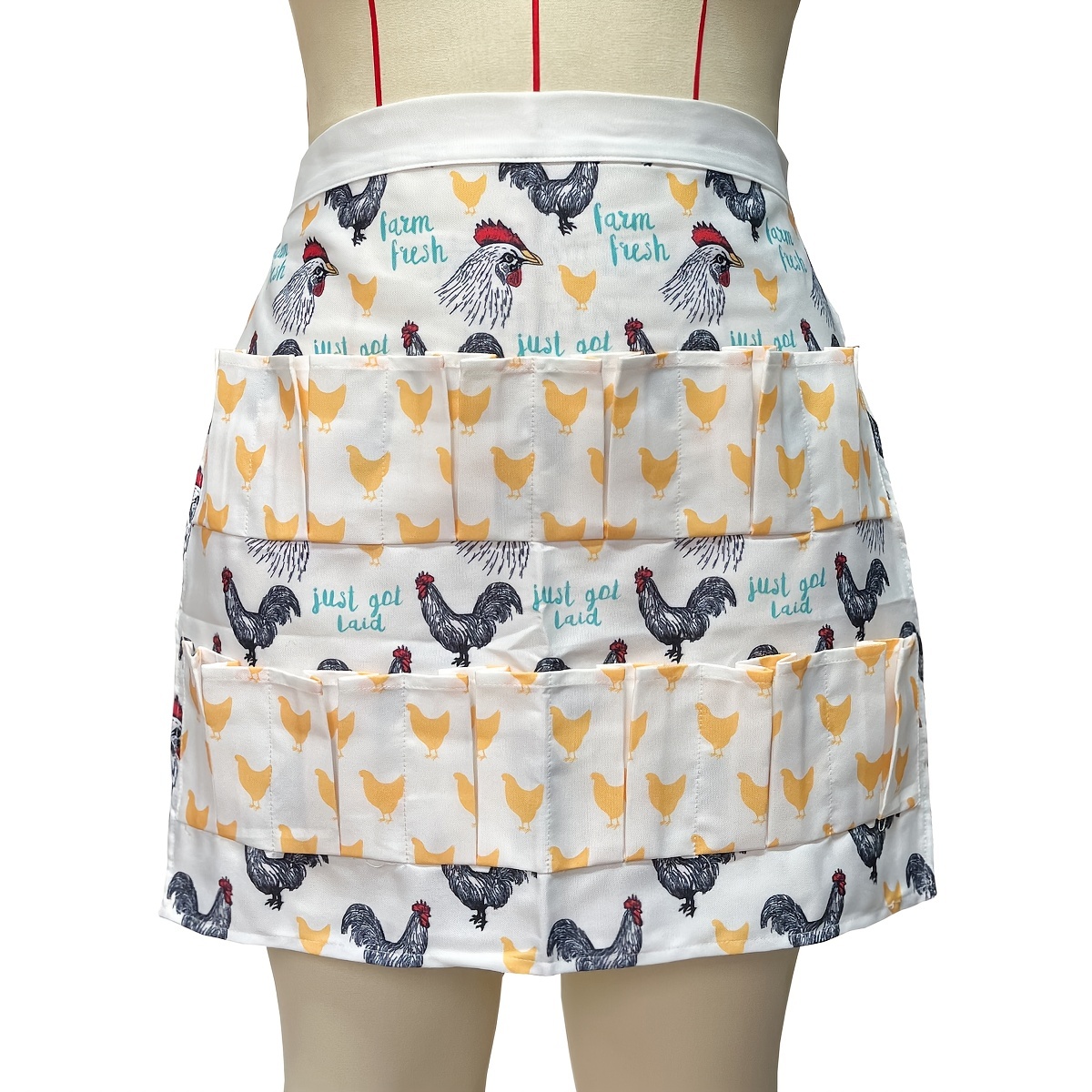 Multi-pocket Egg Collecting Apron Fresh Goose Chicken Eggs Collect