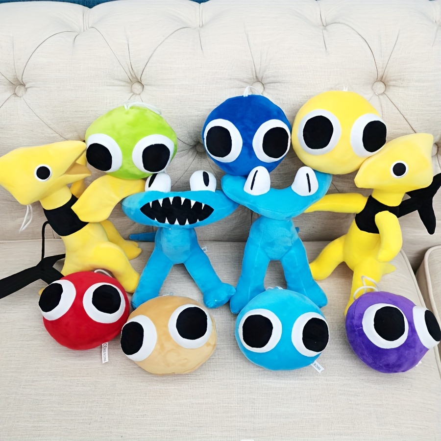 Rainbow Friends Plush, Cyan Rainbow Friend Chapter 2 Plush, Cyan Rainbow  Friends Plush, Rainbow Friends Toys, Rainbow Friends Birthday Decorations  (Cyan + Yellow) 