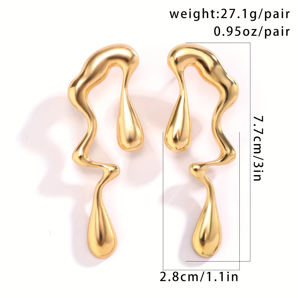 Irregular Golden Party Earrings