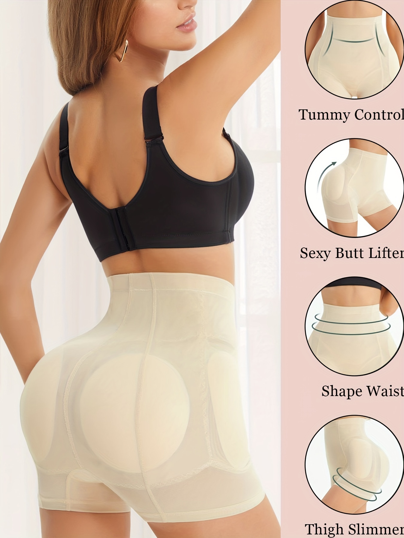 Fashion (Nude)New Women Shapers Padded Lifter Panty Hip Enhancer