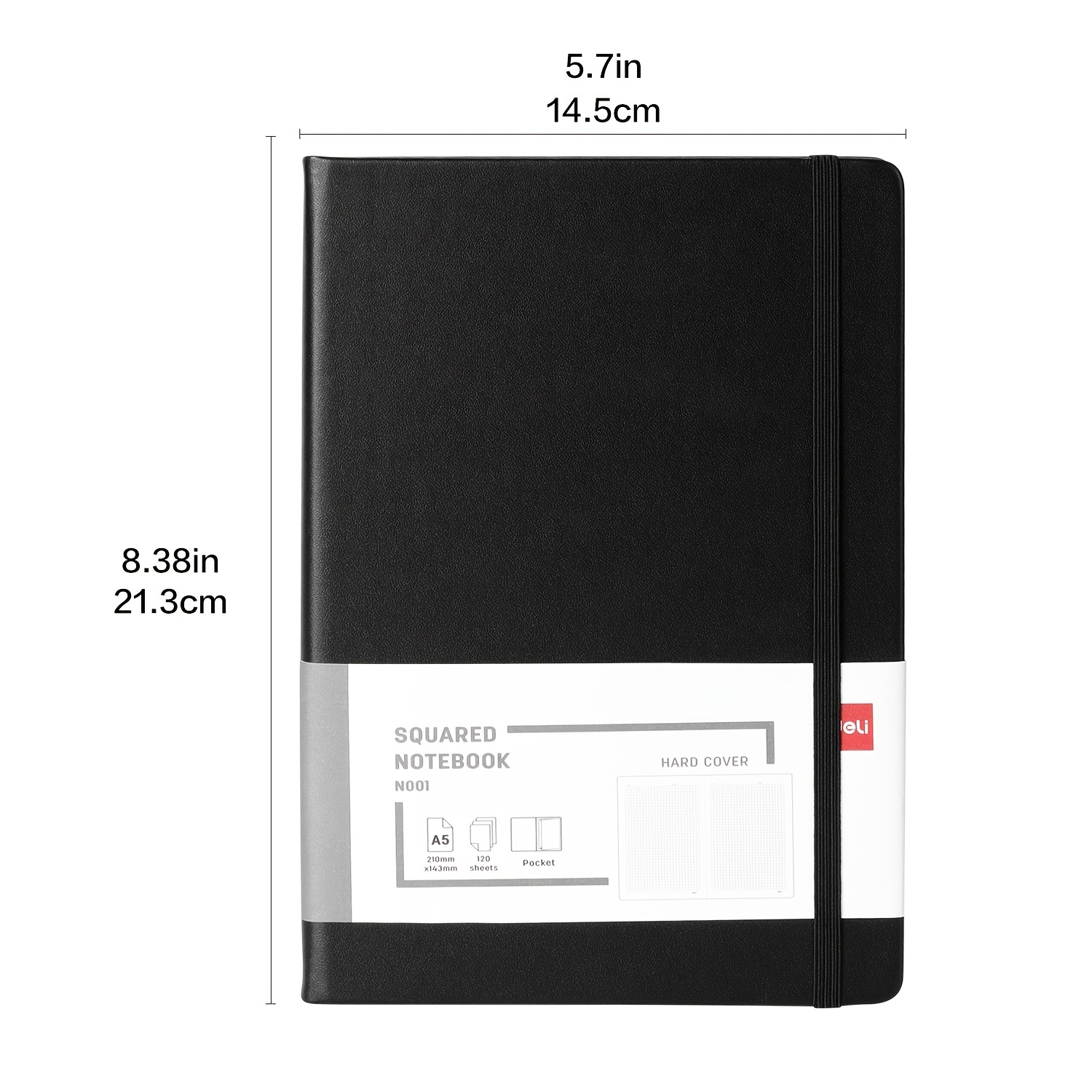 Classic Notebook Hard Cover Black