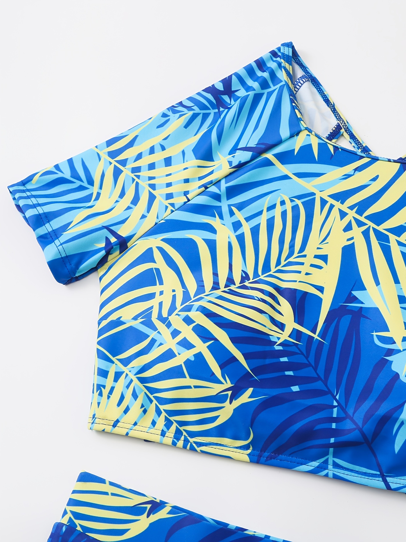 Blue Hawaii Short Sleeve Swimsuit