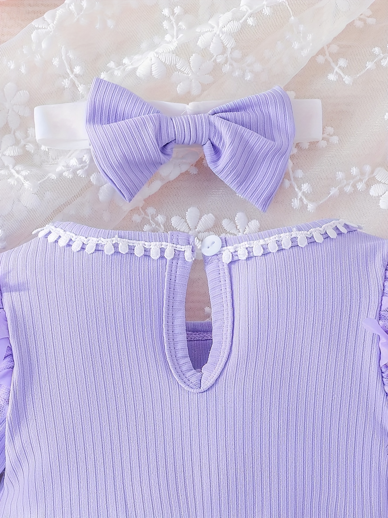 Robe Bébé Camisole Cœur Imprimé Avec Superposition En Maille Et Nœud  Papillon Sur L'avant, Mode en ligne