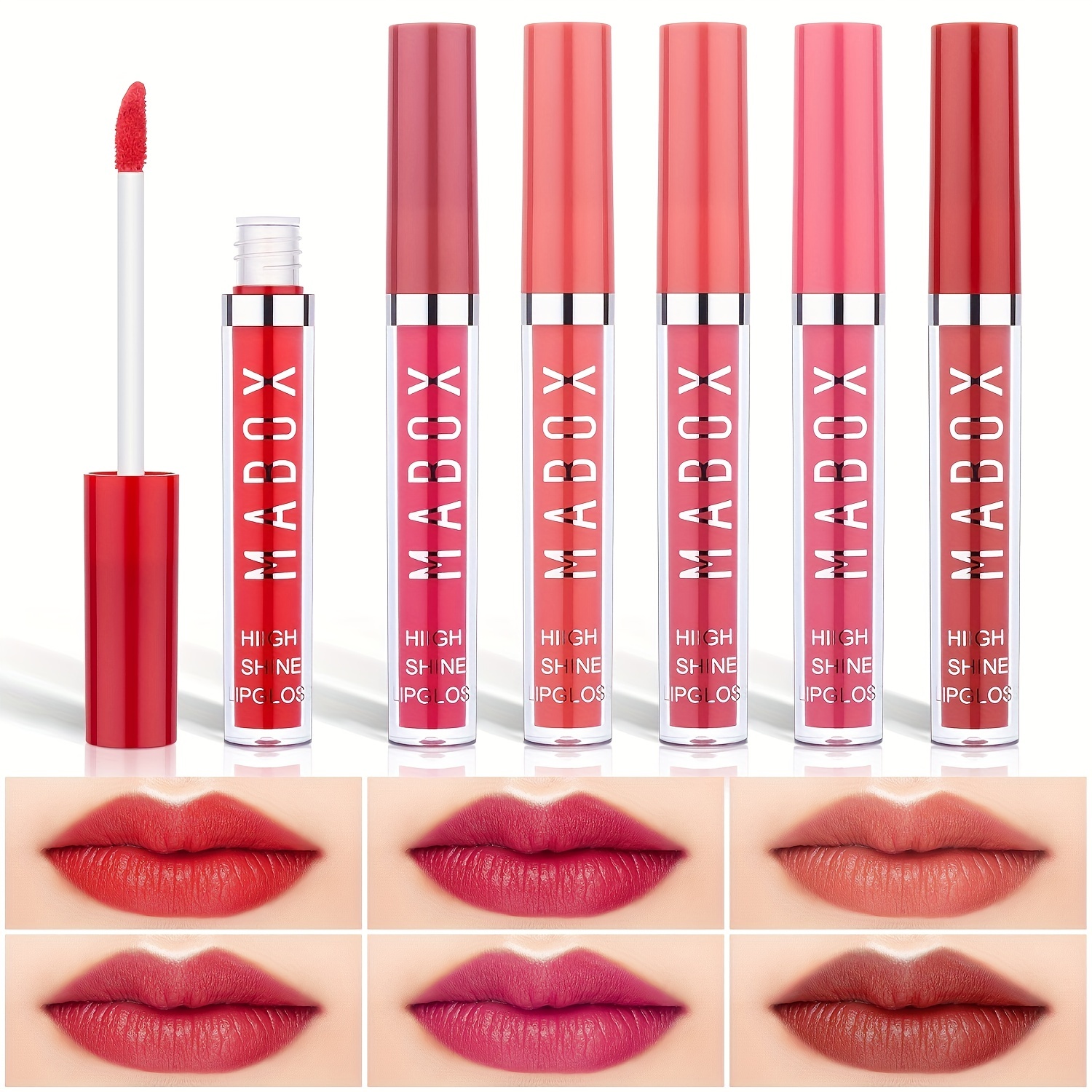 Mabox Matte Liquid Lipstick 6 Colors - Waterpoof Liquid Lipsticks