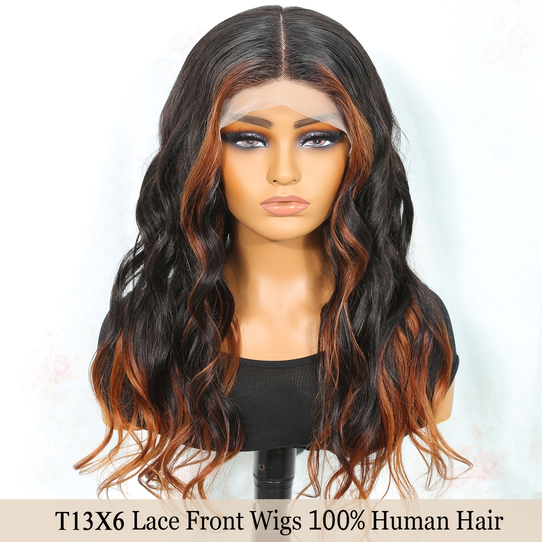 150 13 6 1 Human Hair Wig Hair Body Wave Lace Front Wigs Human Hair Curly Wavy 100 Human Hair Wigs Highlight T Part 13x6 Lace Front Wigs With Baby Hair High Quality 150 Density Glueless Human