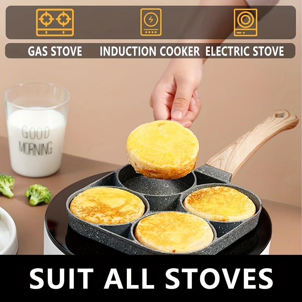  CAROTE 4-Cup Nonstick Granite Omelette Skillet - Pancake Pan  and Healthy Egg Cooker Suitable for Gas Stove & Induction Cookware: Home &  Kitchen