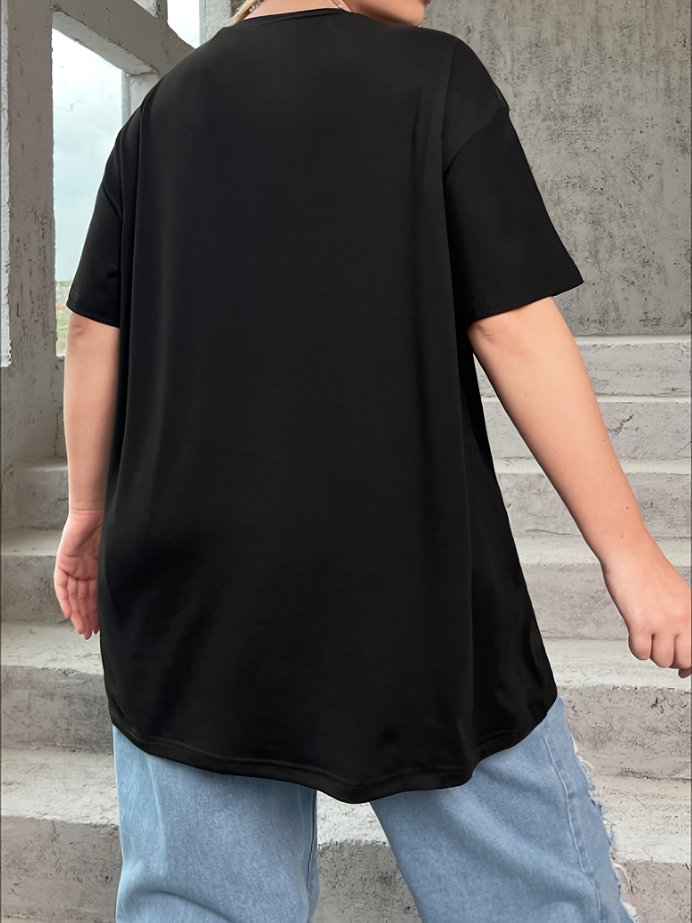 Plus Size Black Oversized T-Shirt