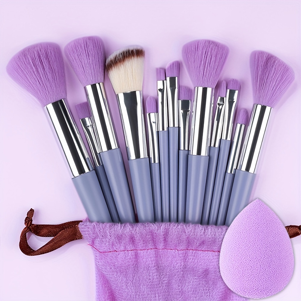 Makeup Brush Set Soft Fluffy Professiona Cosmetic Foundation Powder  Eyeshadow Kabuki Blending Make Up Brush Beauty Tool Makeup Sponge Storage  Bag - Temu