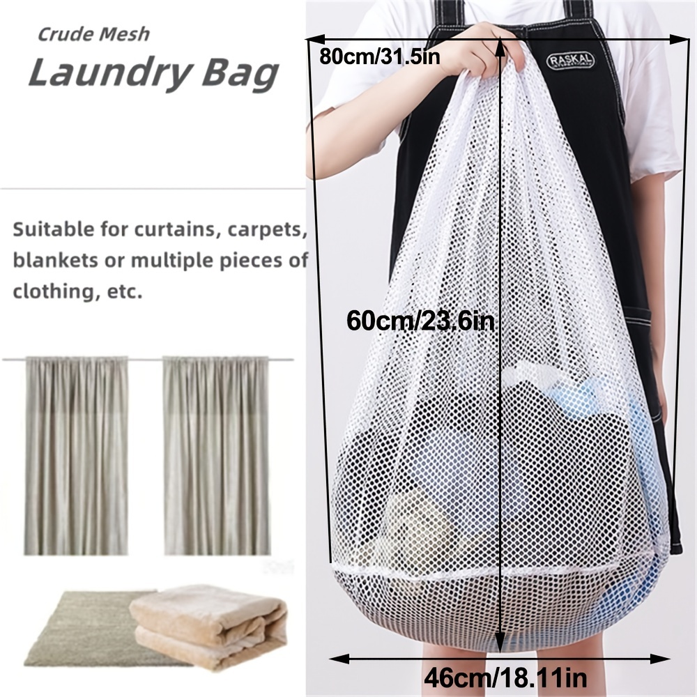 Mesh Laundry Bag Machine Washable Drawstring Design Travel - Temu Canada