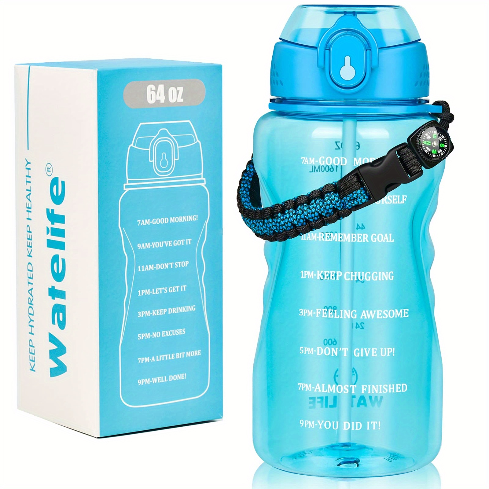 HydroJug Half Gallon Water Bottle 64oz - Leakproof, Carry Handle,  Dishwasher Safe, BPA Free - All-Da…See more HydroJug Half Gallon Water  Bottle 64oz 