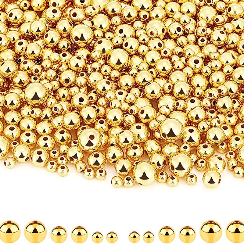 4mm Gold Plated Round Ball Spacer Beads