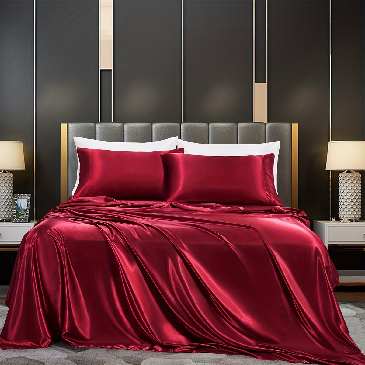 Queen Size Sheet Set Breathable Cooling Sheets Hotel Luxury - Temu