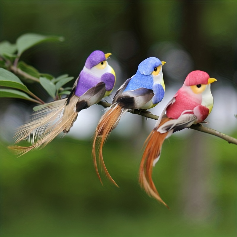 Adorno de pájaros de colores, decoración de pájaros, decoración del hogar,  regalo de estilo moderno, figura de pájaros acrílicos, adornos decorativos