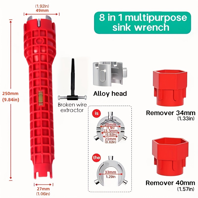 Llave de fregadero multifuncional, grifo de tubería de agua para el hogar,  eliminación del fregadero en ángulo Wmkox8yii hjk3241