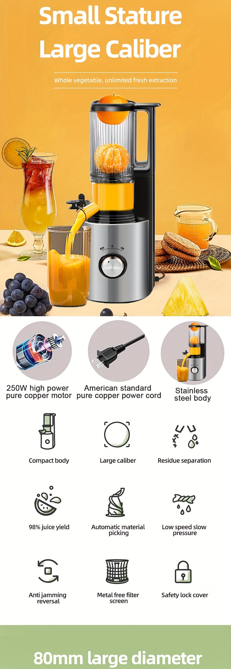 Gran Exprimidor De Acero Inoxidable, Máquina De Separación De Jugo De  Escoria Multifuncional Para El Hogar, Pequeña Máquina De Jugo Original Para  El H