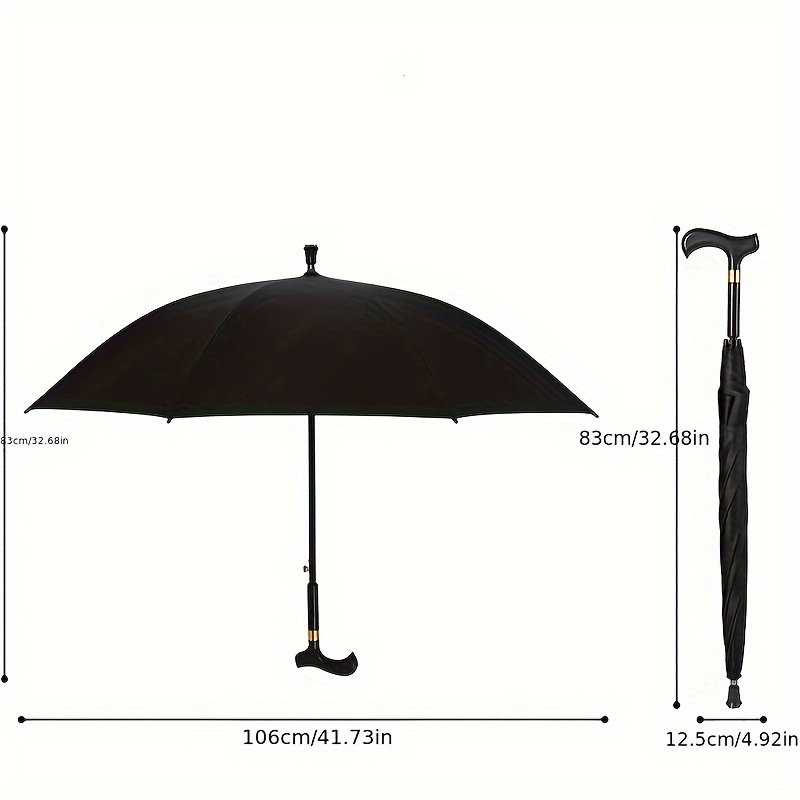 Parapluie Canne Auto Noir