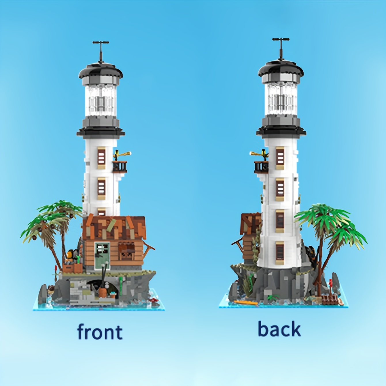 ZHEGAO 613003 Fishing Village Lighthouse Modular Building