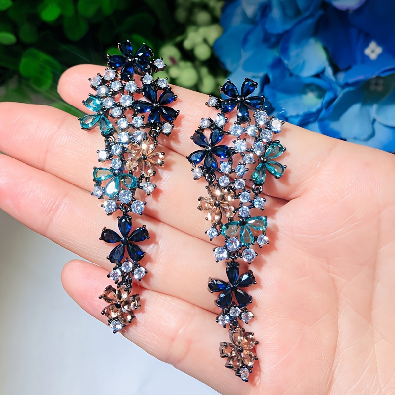 Sparkling Zirconia Dangle Earrings for Daily Wear