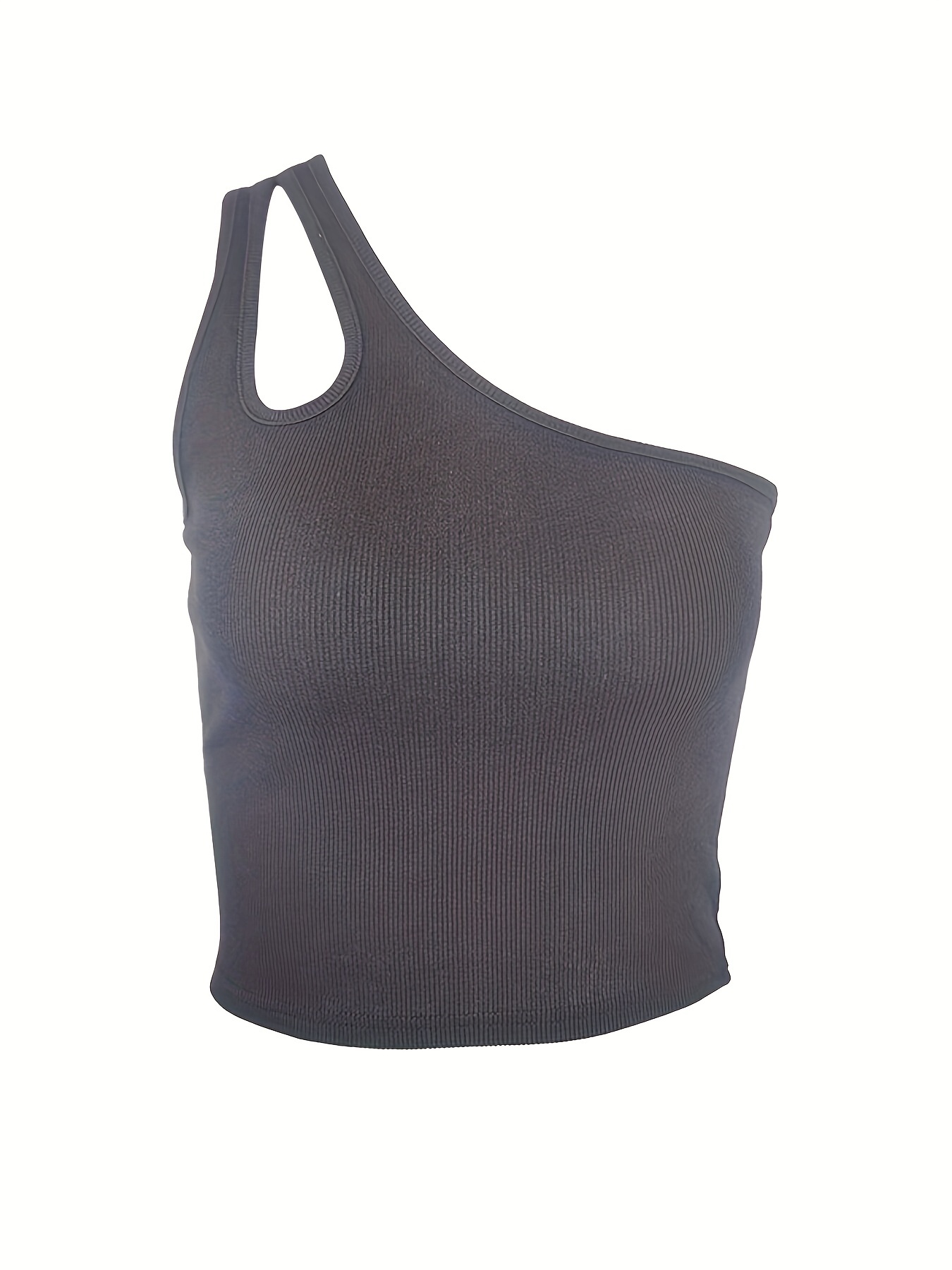 Black one strap online top