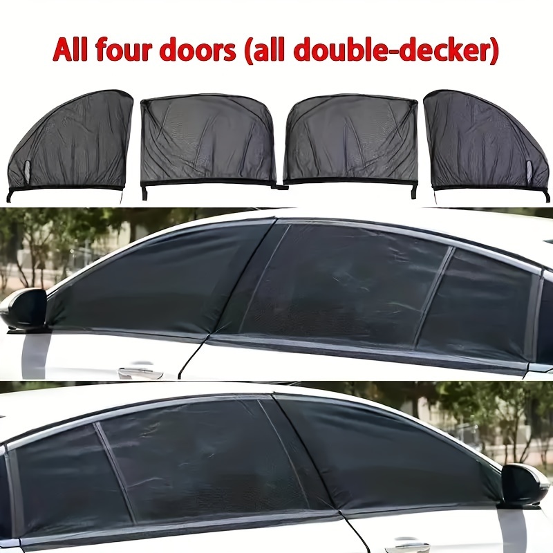 4pcs Auto Fensterabdeckung Set Anti-Moskito Auto Vorhänge Auto Fenster  Sonnenschutz Privatsphäre Abdeckung Auto Fenster Dedizierte