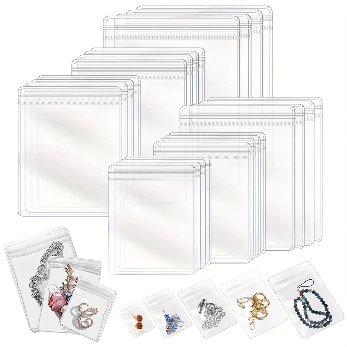 Pvc Clear Jewelry Anti Oxidation Zipper Plastic Bags For - Temu