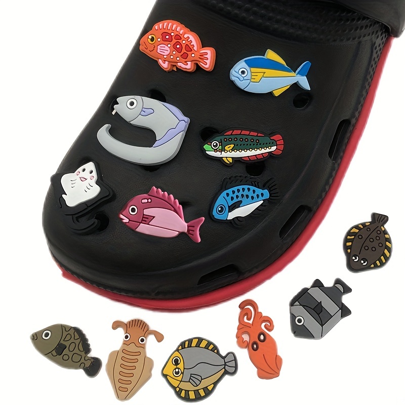 Ocean Fish Cartoon Shoes Charms Clogs Sandals - Temu Australia