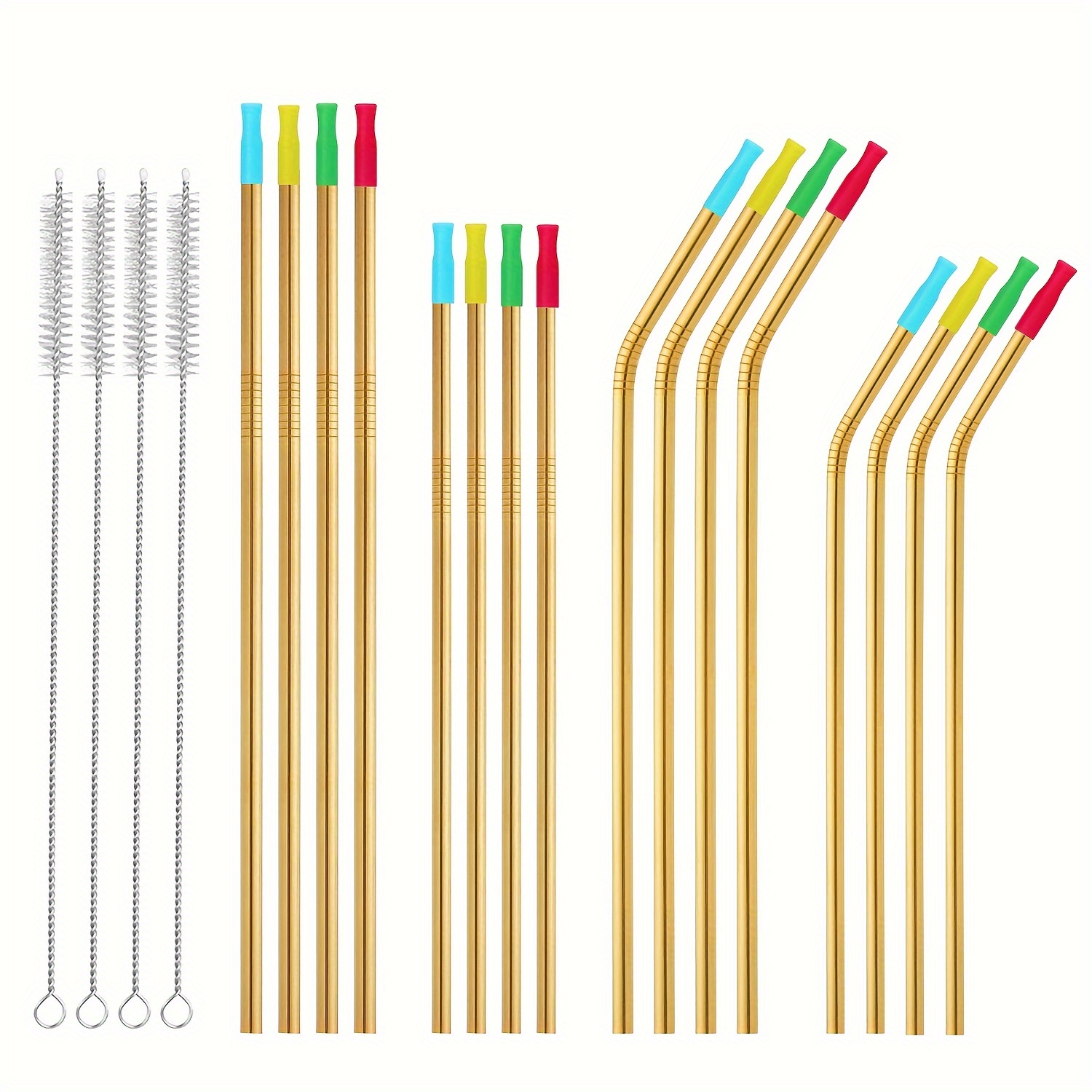 11/35pcs, Reusable Polymer Plastic Straw, 23cm High Transparent Colored  Straw, Food-grade Hard Solid Color Transparent Straw, With Buckle Anti-slip