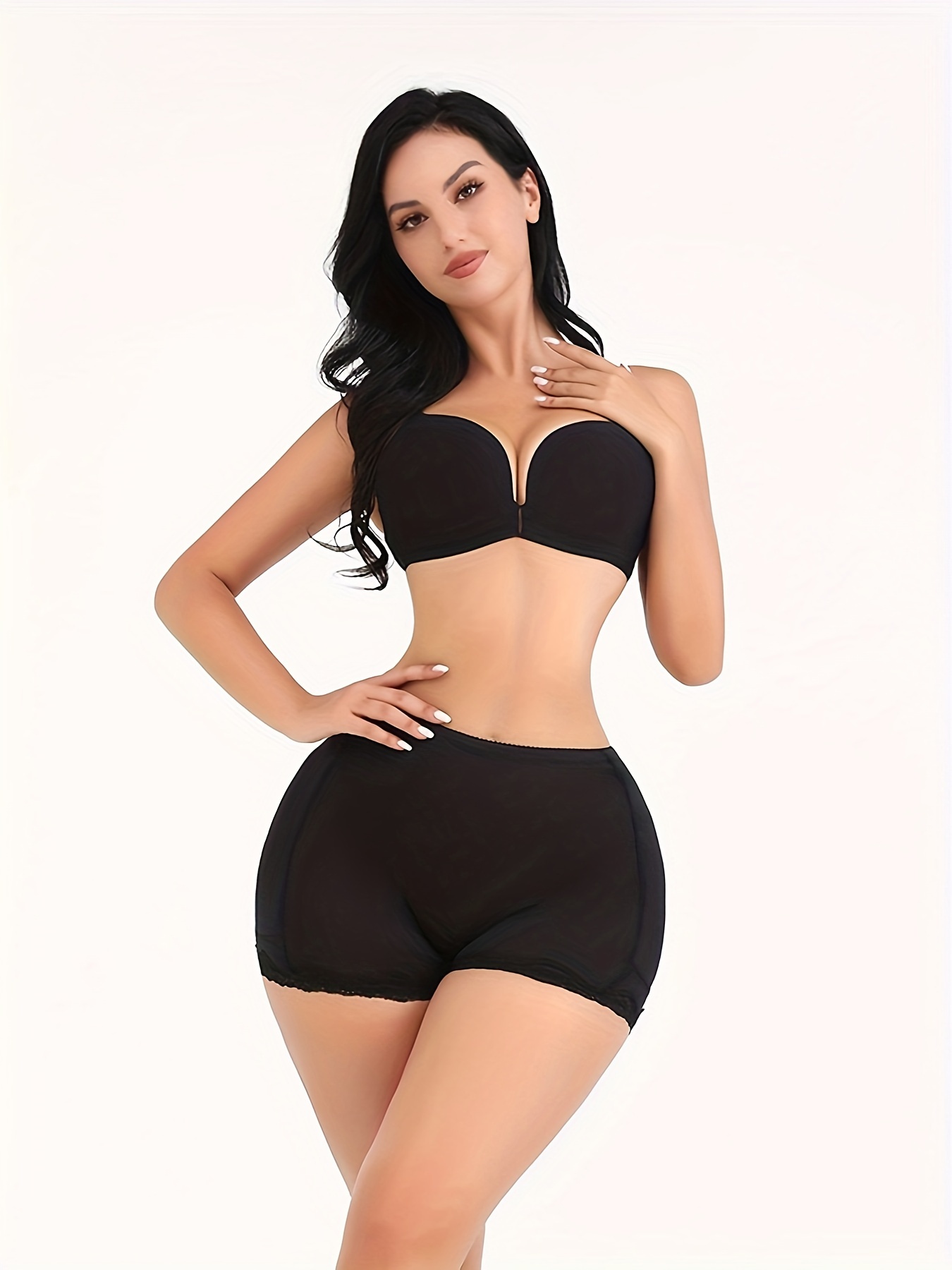 Contrast Lace Shaping Shorts Tummy Control Butt Lifter - Temu