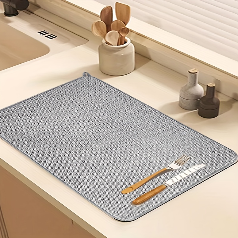Absorbent Dish Drying Pad for Kitchen Countertop
