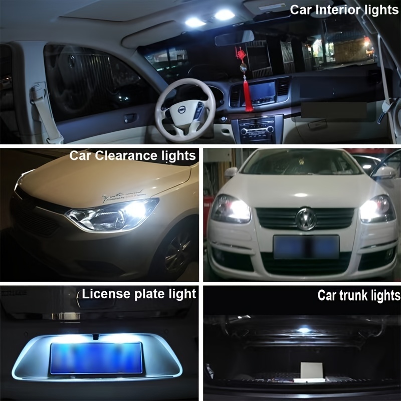 2x Car 5W5 LED Bulb T10 W5W LED Signal Light 12V 6000K Auto