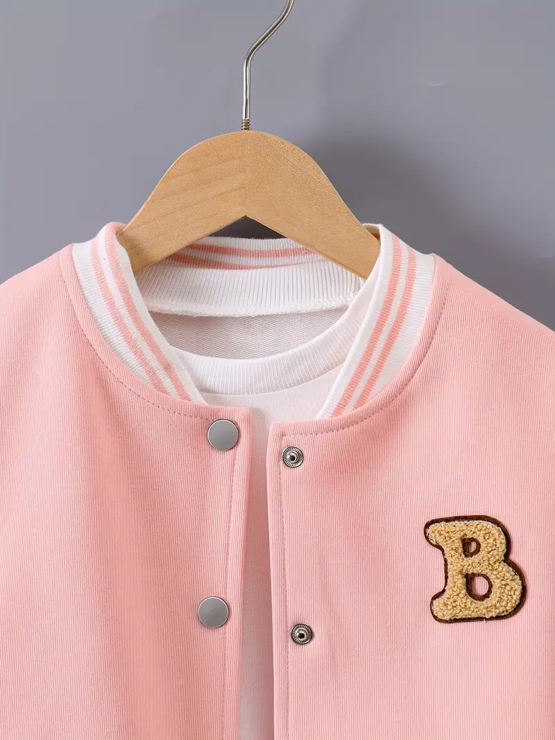 New Letter Long Sleeve Short Color Matching Jacket New Letter Long Sleeve Short Color Matching Jacket